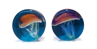 Jellyfish - Amberpurple on Aqua (19mm)