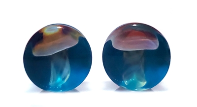 Jellyfish - Amberpurple on Aqua (13mm)
