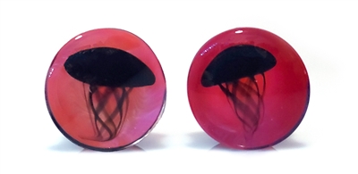 Jellyfish - Black on Amberpurple (22mm)