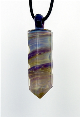 Amber Purple Ribbon Crystal Pendant
