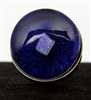 Raw Opal on Purple Foil Silver Ring