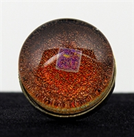 Raw Opal on Orange Foil Silver Ring