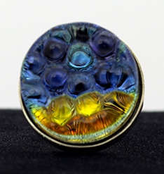 Rainbow Foil Bubble Texture Silver Ring