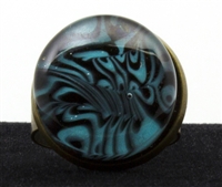 Aqua Black Marble Ring