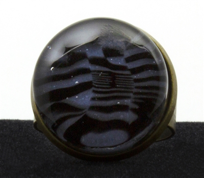 Purple Black Marble Ring