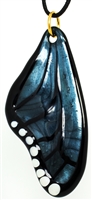 Gunmetal Butterfly Wing Pendant