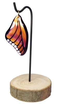 Amber Purple Butterfly Wing Pendant