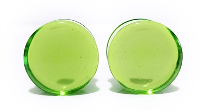 Solid Color Plugs - Translucent Green (28mm)