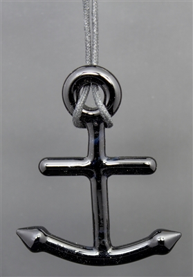 Black Anchor Pendant