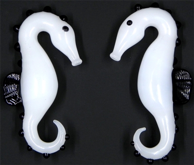 Jade White Seahorse Weights