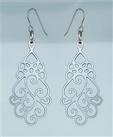 18g Earrings - Silver Acrylic - Jelly Swirl