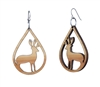 18g Earrings - Birch Wood - Reindeer