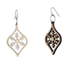 18g Earrings - Birch Wood - Snowflake Drop