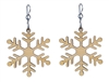 18g Earrings - Birch Wood - Snowflake 2.0