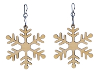 18g Earrings - Birch Wood - Snowflake 2.0