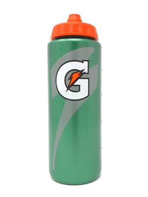Gatorade 32oz Squeeze Sports Water Bottles Easy Grip Design Green