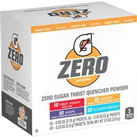 Gatorade Zero Powder Singles - 4 Flavor Variety (40 Individual Servings)