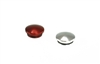 22MM ALUMINUM END CAP - RED & SILVER (ONE EACH)