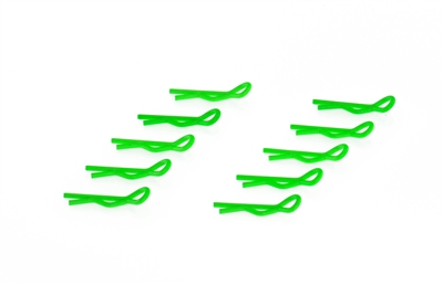 SMALL BODY CLIP 1/10 - FLUORESCENT GREEN (10)