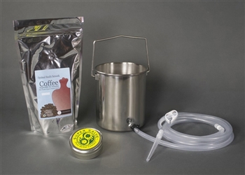 2-Quart Coffee Enema Bucket Kit with Silicone Colon Tube