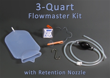 3-Quart Silicone Home Enema Kit with Inflatable Retention Nozzle