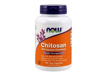 NOW Chitosan 500 mg plus Chromium - 120 capsules