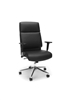 HIGH BACK LEATHER MANAGER CHAIR WITH CHROME BASE