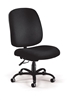 BIG AND TALL UPHOLSTERED ARMLESS SWIVEL TASK CHAIR