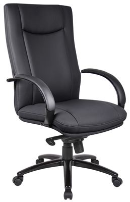 Aaria Collection Elektra High Back Executive Chair / Black Finish / Black Upholstery