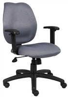 Boss Gray Task Chair W/ Adjustabl Arms