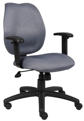 Boss Gray Task Chair W/ Adjustabl Arms