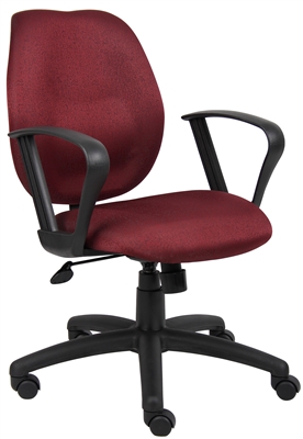 Boss Burgundy Task Chair W/Loop Arms