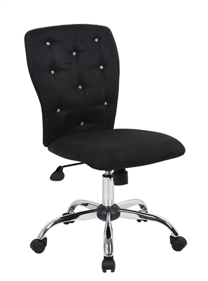 Tiffany Microfiber Chair-Black
