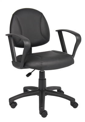 Boss Black Posture Chair W/ Loop Arms