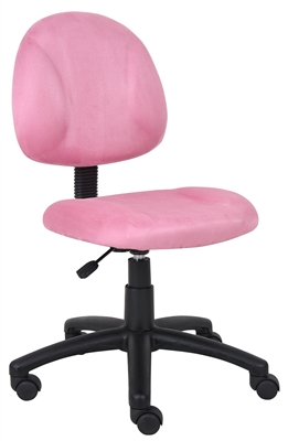 Boss Pink Microfiber Deluxe Posture Chair