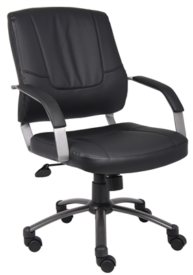 Boss Executive Leatherplus W/Pewter Finish Chair