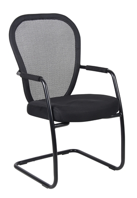 Boss Mesh Guest Chair W/ Black Sled Base