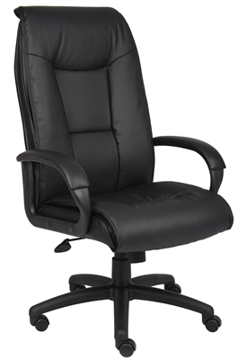Boss Executive Leather Plus Chair W/Padded Arm