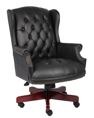 Boss Wingback Traditional Chair In Black