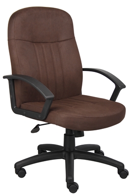 Boss Mid Back Fabric Managers Chair In Bomber Brown