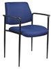 Boss Square Back  Diamond Stacking Chair W/Arm In Blue