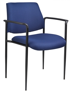 Boss Square Back  Diamond Stacking Chair W/Arm In Blue