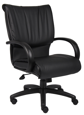 Boss Mid Back Black Leatherplus Executive Chair