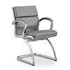 Modern White Leather Guest Chair