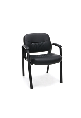 LEATHER EXECUTIVE SIDE CHAIR WITH LEGS