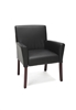 EXECUTIVE ARMED GUEST CHAIR WITH WOODEN LEGS