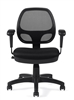 OTG11647 mesh mid back office chair front view
Black ergonomic mesh office chair with adjustable arms
Mid back synchro-tilt task chair with rolling casters