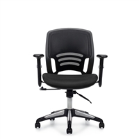 OTG11686 mesh mid back office chair front view
Black ergonomic mesh office chair with adjustable arms
Mid back synchro-tilt task chair for office use