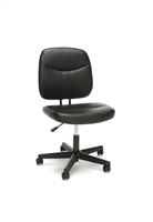 ARMLESS LEATHER DESK CHAIR