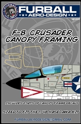 1/48 F-8 Crusader Canopy frames